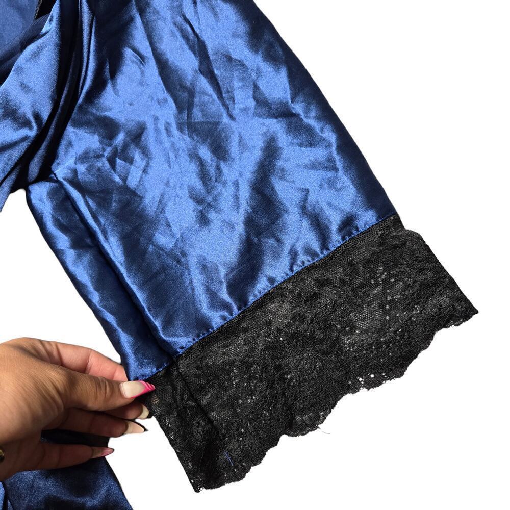 Blue Satin Lace Ribe S/M - Picture 2 of 3
